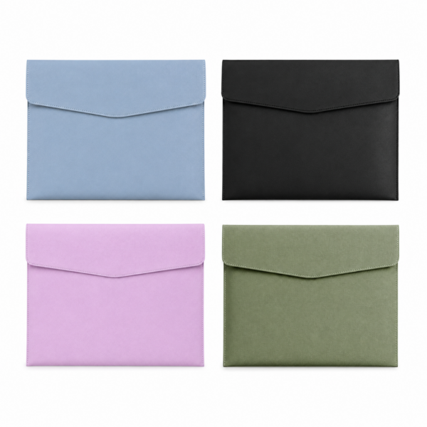A4 custom logo document pouches in four colours