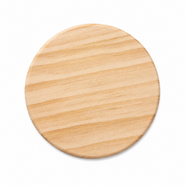 Round pine wood custom coaster blank