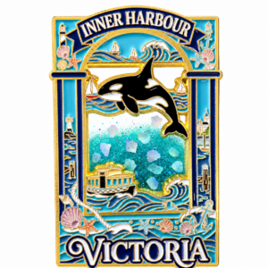 Victoria Inner Harbour Liquid Glitter Shaker Magnet